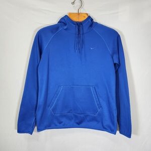 Nike Therma -Fit Royal Blue Quarter-Zip Hoodie Sweatshirt Small